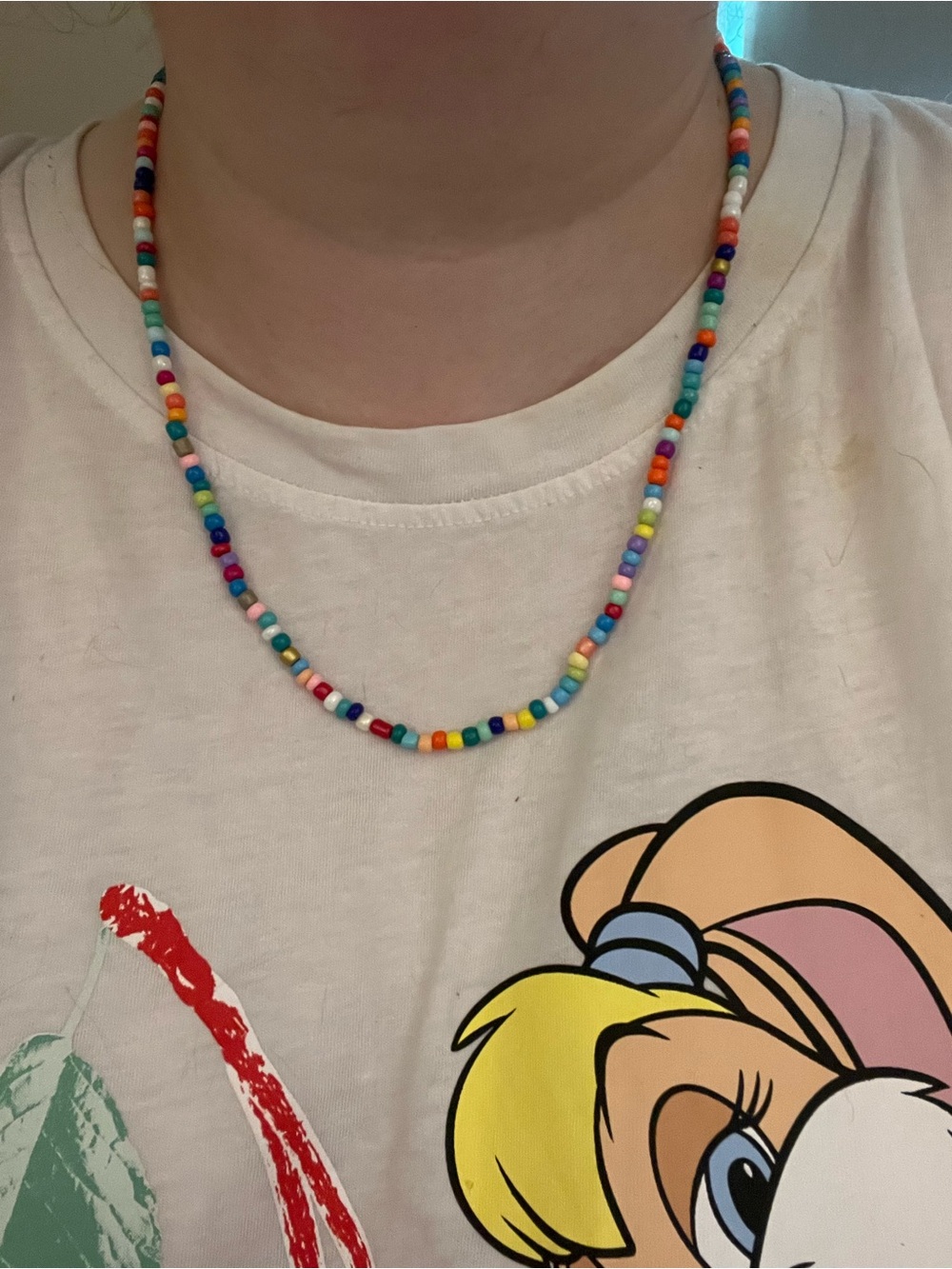 Colorful Multi-Bead Necklace - Rainbow Seed Beads